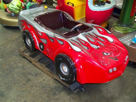 Kiddie Ride Corvette Red Race Car Item Is In Used Condition Evidence