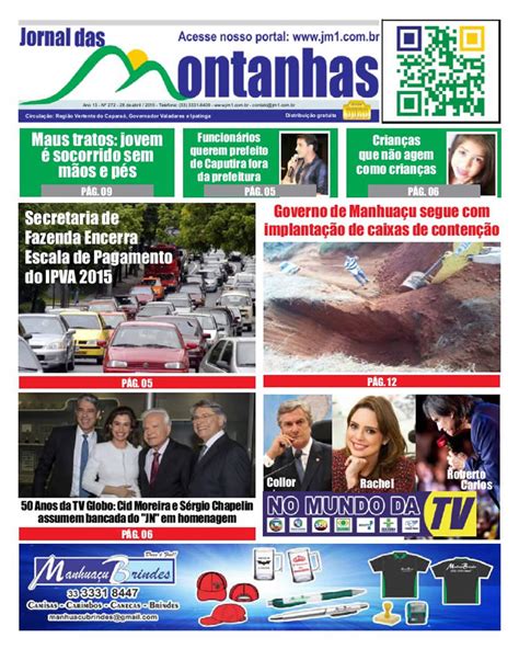 Edição 272 28 de abril de 2015 JM1 Jornal das Montanhas