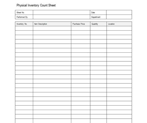 sample inventory sheet sample inventory sheets