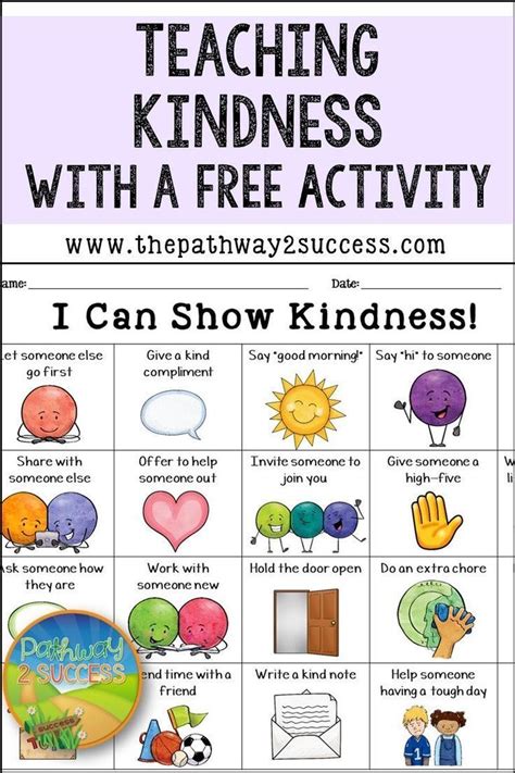 Teaching Kindness With A Free Activity Teaching Kindness Teaching