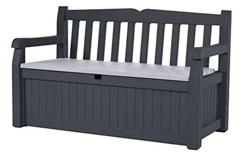 Keter Eden 70 Gallon Storage Bench Deck Box For Patio Furniture And