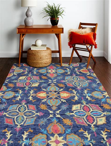 Free delivery & 30 day returns! 5 x 8 Medium Transitional Norwalk Navy Blue Rug - Valencia ...