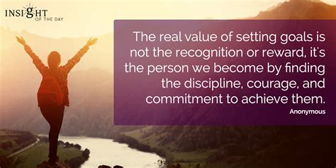 Real Value Setting Goals Recognition Rewward Person Discipline Courage