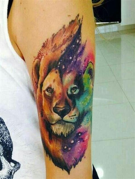 Pin By Sam Alston On Tattoos I Want Watercolor Lion Tattoo