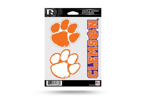 Clemson Tigers Window Decal Sticker Set Officially Licensed Made In Usa