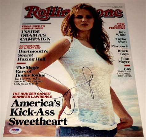 Lot Detail Jennifer Lawrence Signed 11 X 14 Rolling Stone Magazine