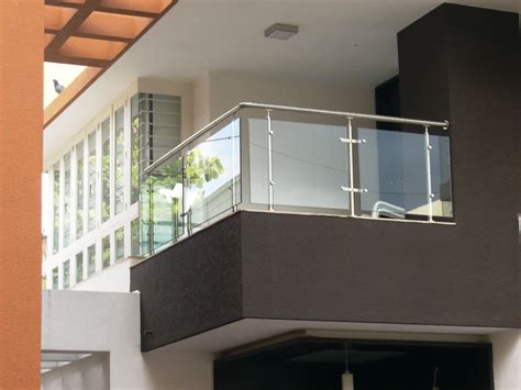 Stainless Steel Balcony Design Toughened Glass Handrails Ss Handrail