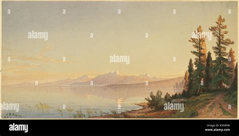 Lake Tahoe Looking Southwest 2 Boston Public Library Stock Photo Alamy