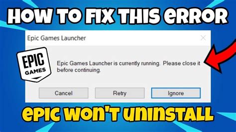 How To Fix Epic Games Launcher Is Currently Running Epic Games