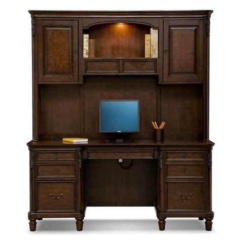 Cherry credenza home office desks for sale | in … for example, if you have a light colored office, a white credenza is a good fit. Ashland Credenza Desk with Hutch - Cherry | American ...