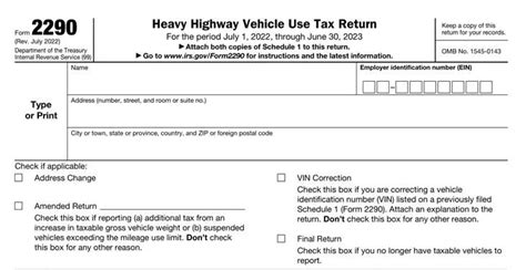 Irs 2290 Form 2023 Printable Forms Free Online