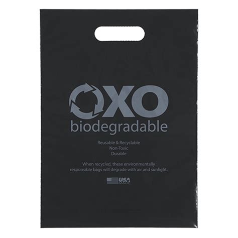 Oxo Biodegradable Die Cut 11x15 Bag Promos Direct Green Bags
