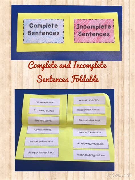 This Foldable Will Help Your Students Learn About Complete And