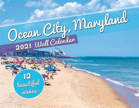 Ocean City Maryland Md 2021 Wall Calendar Beach Day Ts And More