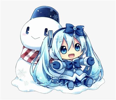 Download Hatsune Miku Vocaloid Christmas Snowman Kawaii Anime Hatsune