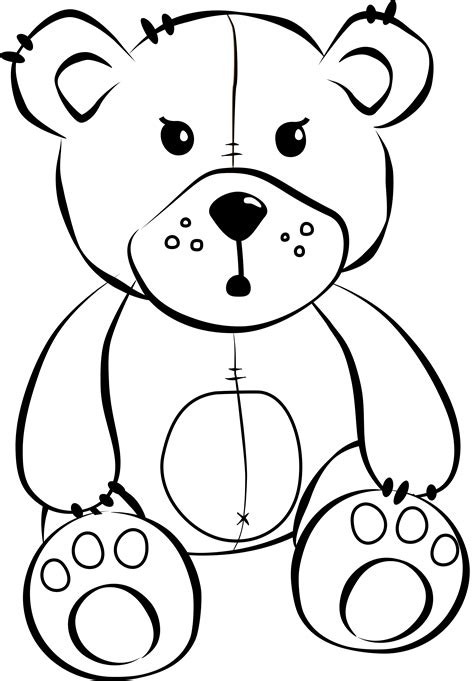 Free Teddy Bear Black And White Download Free Teddy Bear Black And