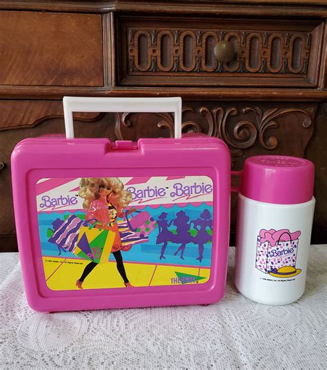 1990 barbie lunch box and thermos vintage lunchbox collection etsy lunch box lunch box