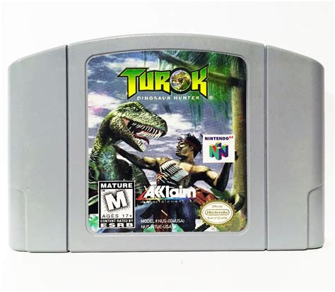 Vintage Turok Dinosaur Hunter Nintendo 64 Tested Works Very Clean N64