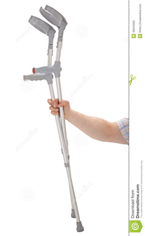 Hand Holding Crutches Stock Photo Image Of Hand Patient 45644350