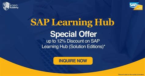 special discount to learn sap via learning hub solution editions