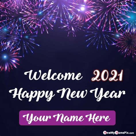 Welcome 2021 New Year Wishes Photo Frame Download