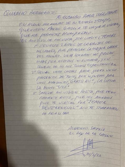 Alberto Samid On Twitter Les Comparto La Carta Que Le Escribí Al Papa