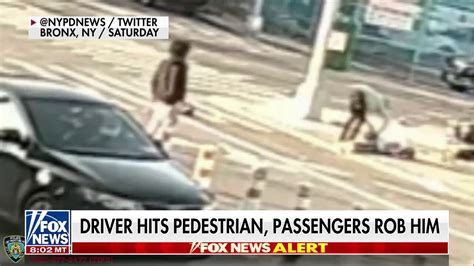 Shocking Video Pedestrian Robbed After Being Hit By Car Fox News Video