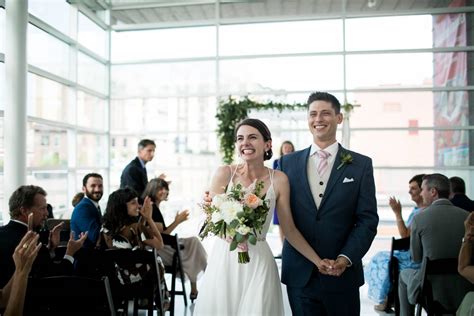A Modern Wedding With Simple Flair At The Madison Public Library