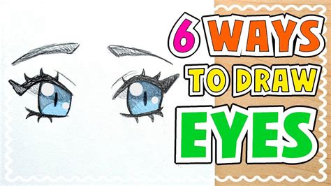 How To Draw 6 Types Of Eyes Tutorial Youtube