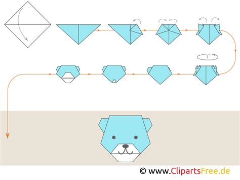 Falte mit diesen einfachen faltanleitungen origami tiere aus papier. Anleitung zum Falten von Origami Bär, Tiere