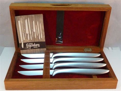 Vintage Gerber Legendary Blades Steak Knife Set Of 4 Miming Knives Orig