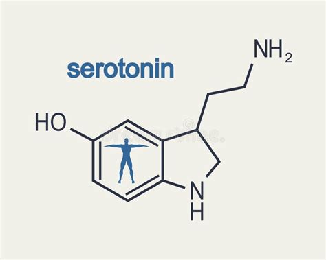 Fórmula Molecular Química Da Serotonina Da Hormona A Hormona Ilustração Stock Ilustração De
