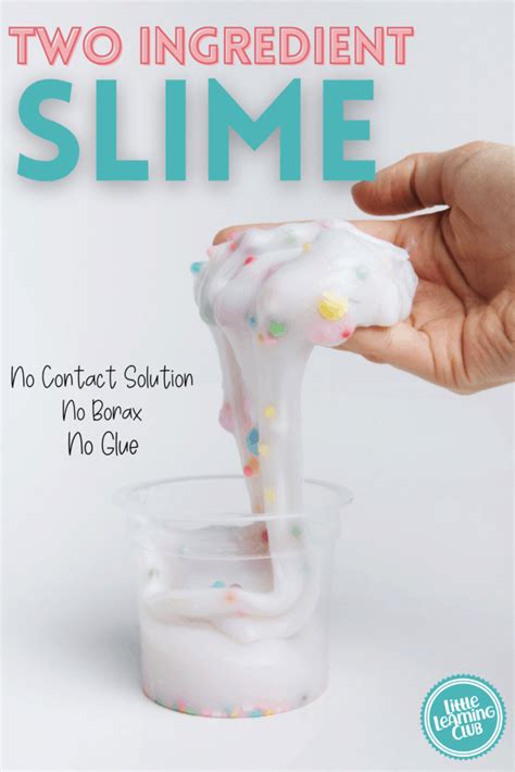 Two Ingredient Slime No Glue Or Borax Baby Sensory Play Sensory