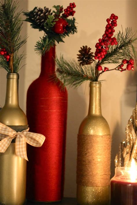 Diy Holiday Wine Bottles Pretty In The Pines North