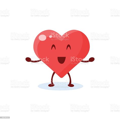 Heart Primitive Style Cartoon Character Stock Illustration Download