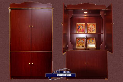 Copper pine wood pooja mandir without door by d dass ₹ 1,669: Pooja room cupboard designs | Hawk Haven