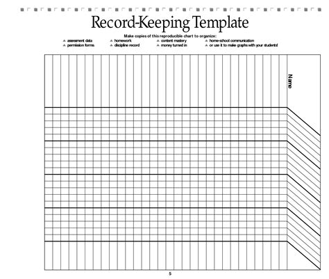 Homeworkrecordtemplatesforteachers Record Keeping Template Make