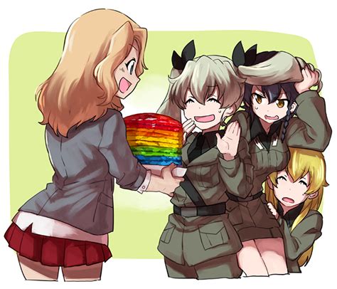 Anchovy Kay Pepperoni And Carpaccio Girls Und Panzer Drawn By Oono
