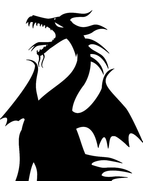 Mal Dragon Dragon Silhouette Maleficent Disney Silhouettes