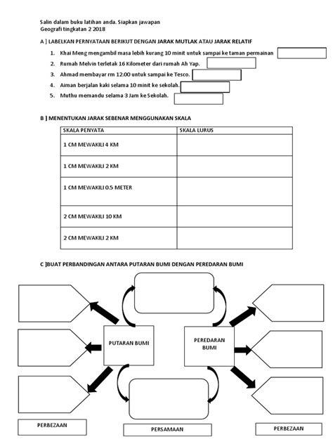 Untuk pengetahuan kepada semua, tiada satupun latihan sejarah tingkatan 1 yang kami publish ini hasil dari kami sebaliknya kami sebagai. SOALAN LATIHAN GEOGRAFI TINGKATAN 2 KSSM 2018