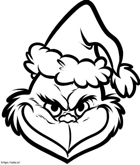 Grinch Face värityskuva