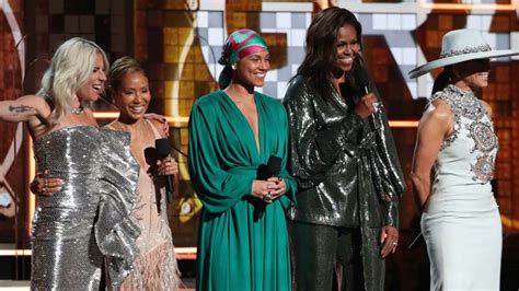 Whenever the video of blue ivy shushing beyoncé. Michelle Obama delights Grammy crowd with girl power ...