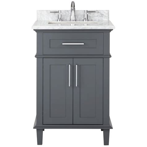 And the cabinet installation must support the bathroom sink and hide the eyesore plumbing. Home Decorators Collection Sonoma 24 in. W x 20.25 in. D ...