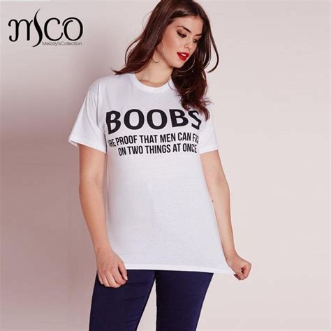 Summer Short Sleeves Ultimum Easy Cotton Tee Boobs Funny Letter Print