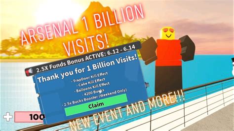 Its licensors have not otherwise endorsed and are not responsible for the operation of or content on. ARSENAL 1 BILLION VISITS! SPECIAL ARSENAL EVENT! | ROBLOX ...