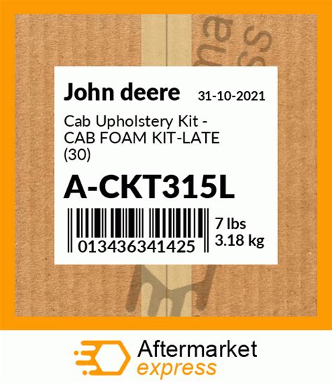 A Ckt315l Cab Upholstery Kit Cab Foam Kit Late 30 Fits John Deere Price 152 18