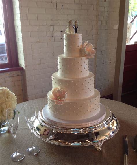 Wonderfully Simple Buttercream Cake With Swiss Dots And Sugar Peonies