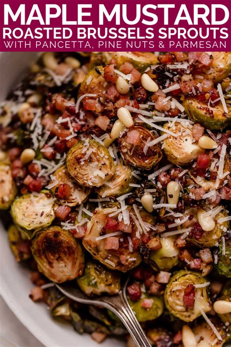 Swordfish with pine nut relish: Maple Mustard Roasted Brussels Sprouts with Pancetta, Pine ...