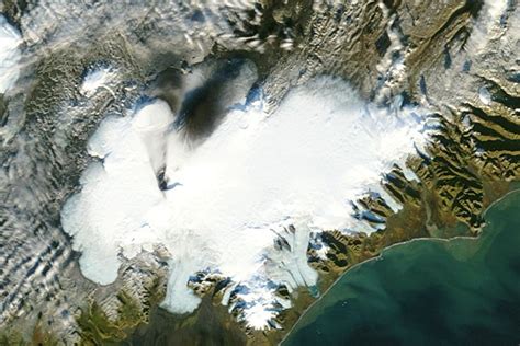 Grimsvötn Auf Island Vulkanausbruch Unter Dem Gletscher Vatnajökull
