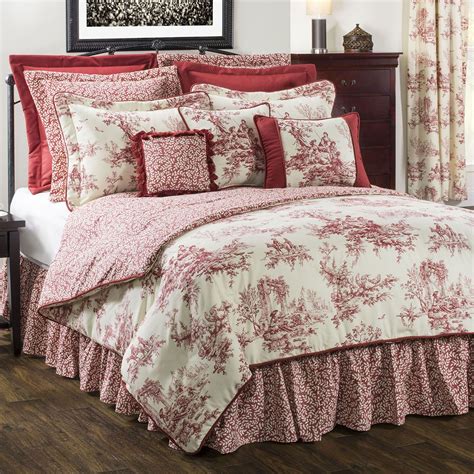 Comforter set by thomasville at home, white, twin. Bouvier Red King Comforter by Thomasville | Comforter sets ...